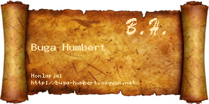 Buga Humbert névjegykártya